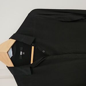 Uniqlo 100% silk shirt black